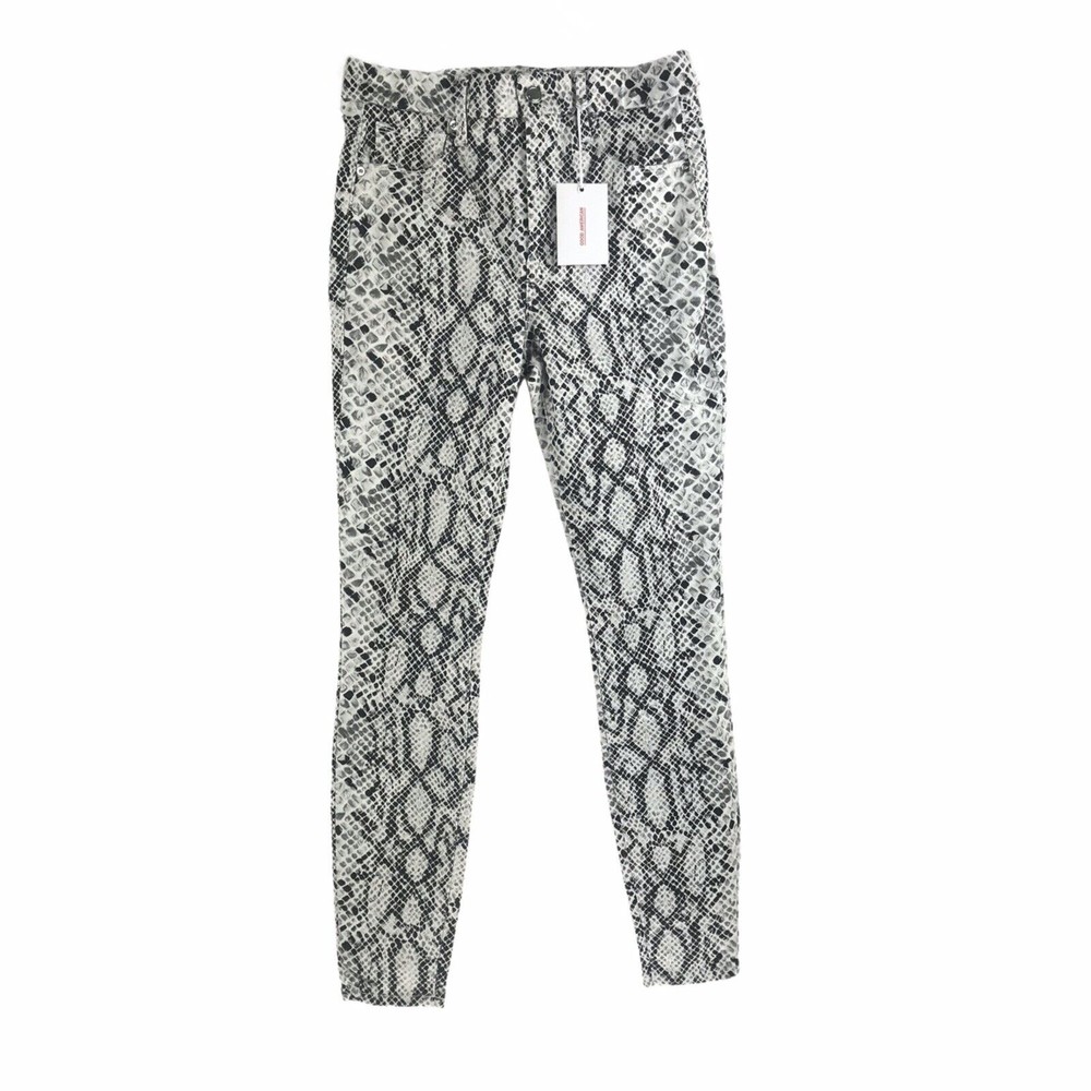 Good American Good Legs Snake Print Jeans 8/29 Animal Pants, Skinny, Hig…